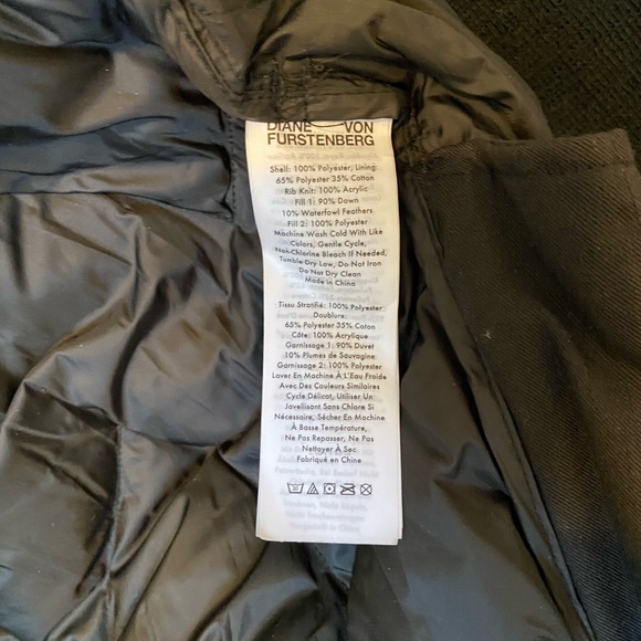 New Diane Von Furstenberg down woman coat size L. - Picture 6 of 7